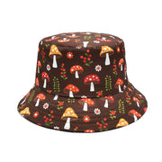 Men's And Women's Outdoor Casual Colorful Mushroom Pattern Fisherman Hat