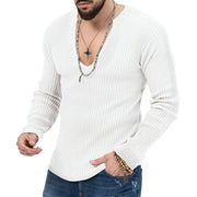 Men's Sweaters Long Sleeve Slim-fit Top