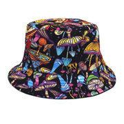 Men's And Women's Outdoor Casual Colorful Mushroom Pattern Fisherman Hat