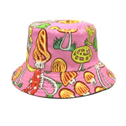 Men's And Women's Outdoor Casual Colorful Mushroom Pattern Fisherman Hat