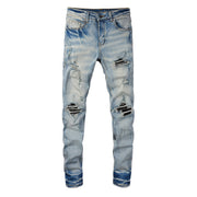 High Street Fashion Brand Jeans Men's Hole Patch