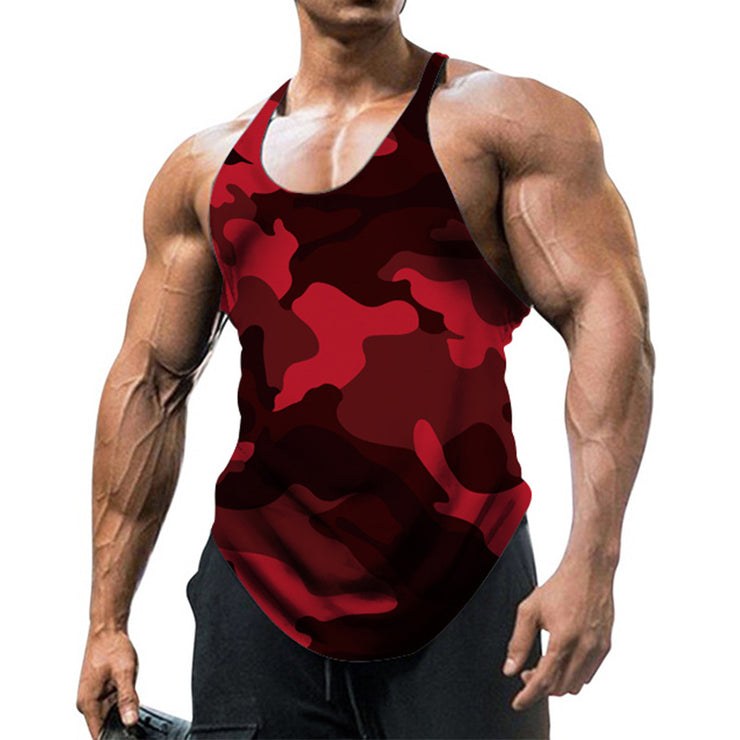 Men's U-neck Sleeveless Camouflage Vest Outdoor