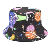 Men's And Women's Outdoor Double-sided Sunscreen Printed Fisherman Hat