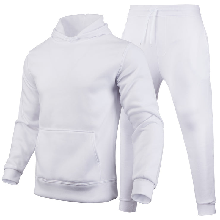 Slim Fit Solid Color Hoodie Suit Men's Clothing