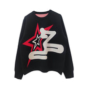 XINGX Round Neck Fashion Brand Loose Casual Autumn Men And Women Couple Jacquard Top Sweater