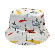 Men's And Women's Outdoor Double-sided Sunscreen Printed Fisherman Hat