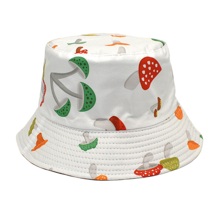 Men's And Women's Outdoor Casual Colorful Mushroom Pattern Fisherman Hat