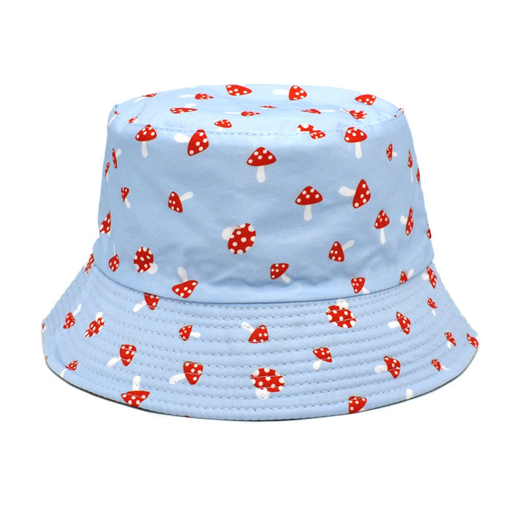 Men's And Women's Outdoor Casual Colorful Mushroom Pattern Fisherman Hat