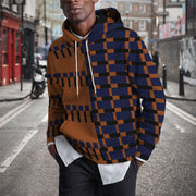 Hooded Sweater Men's Geometric Pattern Street Trend