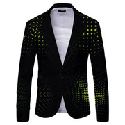 Striped Suit Jacket Men's Casual Slim Fit