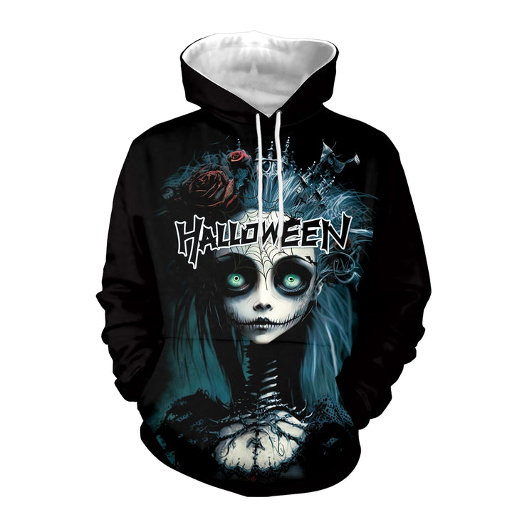 Men's Halloween 3D Digital Printing Dark Couple Casual Sweatshirt