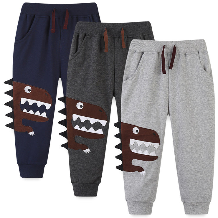 Boys' Fashion Casual Embroidered Sports Pants