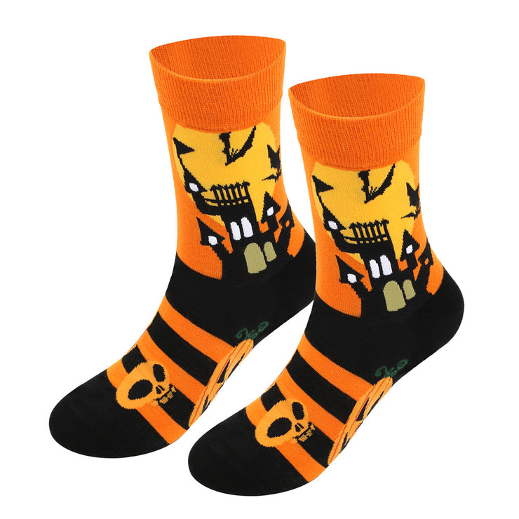 Halloween Plus-sized Men's Cotton Socks Plus Size