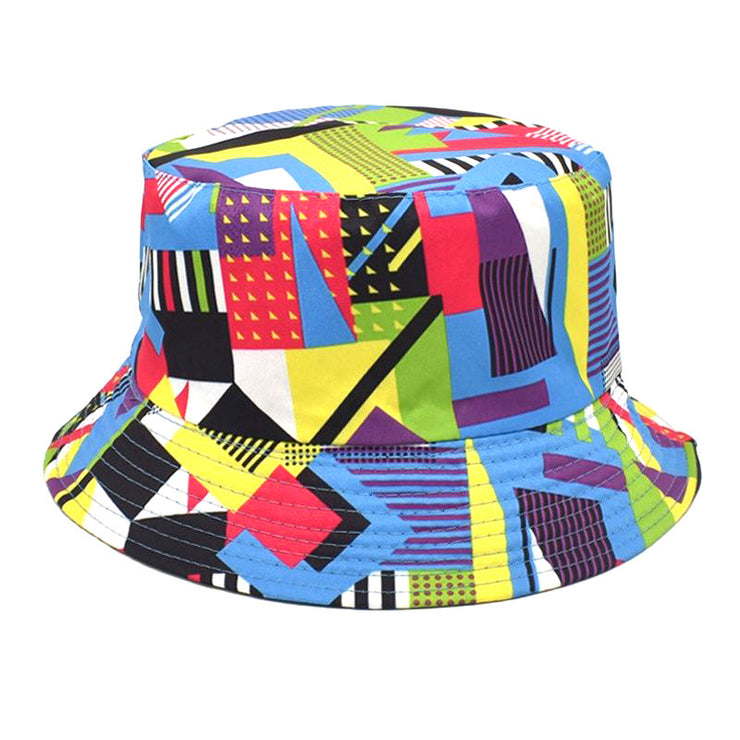 Men's And Women's Outdoor Double-sided Sunscreen Printed Fisherman Hat