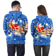 Men's Christmas Digital Printing Leisure Pullover Hooded Sweater