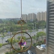 Hanging Crystal Ornaments Metal Garden Decoration Pendant