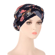 Tie-dyed Short Braid Can Hide Hair Turban Hat