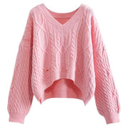 Loose Outer Wear Lazy Style Hole Knit Sweater