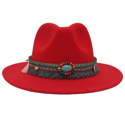 Ethnic Style Western Cowboy Hat Gem Accessories Tibetan Top Hat