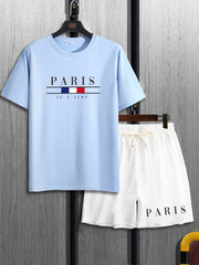 Men's Fashion Casual T-shirt Shorts Set