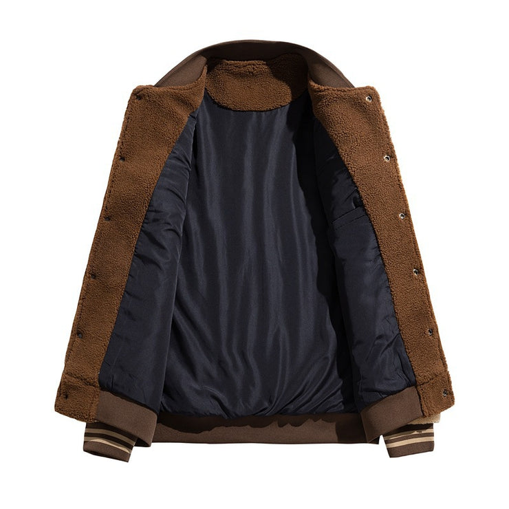 Autumn And Winter New Cashmere Warm Cold-resistant Fashion And Handsome Youth Casual Jacket