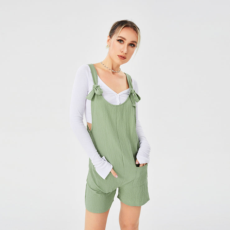 Casual Fashion Suspender Shorts Jumpsuit Strap Pants