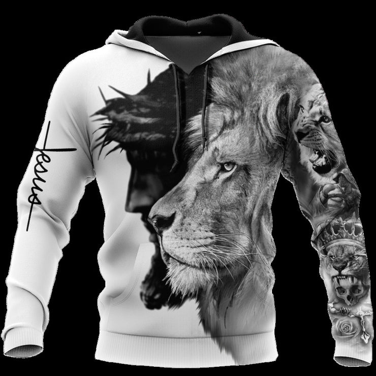 European And American Wolf 3D Printing Sweater Long Sleeve Autumn