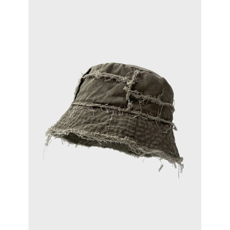 Japanese Style Washed Stitching Frayed Fisherman Hat