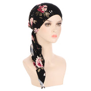 European And American Printed Curved Flower Cloth Cap