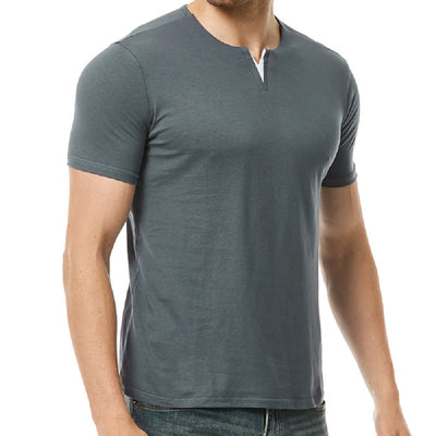 Men's V-neck Fashion Short Sleeve Cotton