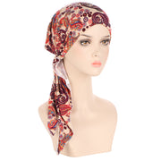 European And American Printed Curved Flower Cloth Cap