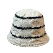 Wool Knitted Bucket Hat For Women Autumn And Winter