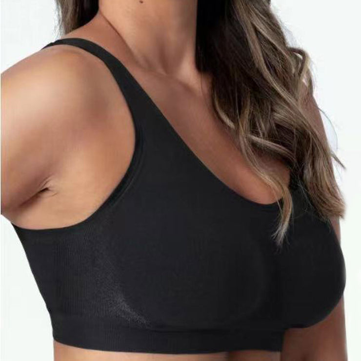 Shaping Non-steel Ring Ladies Bra Non-marking Large Size Glossy Tank Top Underwear Female