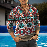 Men's 3D Ethnic Element Printed Fashion Tops