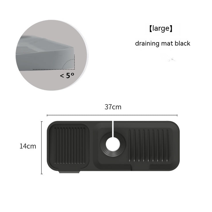 Silicone Faucet Pad Kitchen Gadgets Bathroom Mat Anti-splash Drain Pad Faucet Bottom Waterproof Thickening