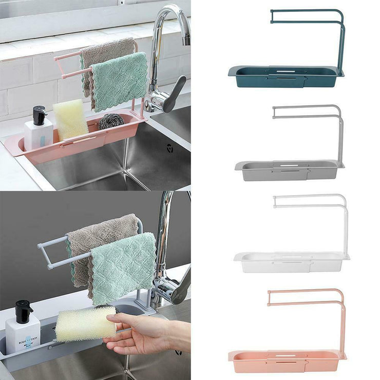 Telescopic Sink Rack Holder Expandable Storage Drain Basket For Kitchen Modern Sink Rack Telescopic Holder Expandable Storage Drain Kitchen Shelf Sponge Basket