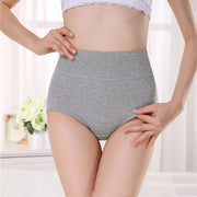 Women's Cotton Breathable Underwear Cotton High Waist Large Size