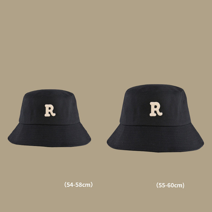 Big Head Circumference Bucket Hat Female Letters