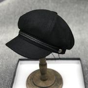 Big Head Circumference Woolen Octagonal Cap Men And Women