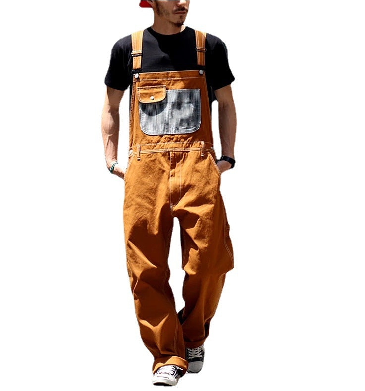 Patch Pocket Multi-pocket Overalls