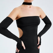 Sexy Cut Out Slim Strapless Long Sleeves