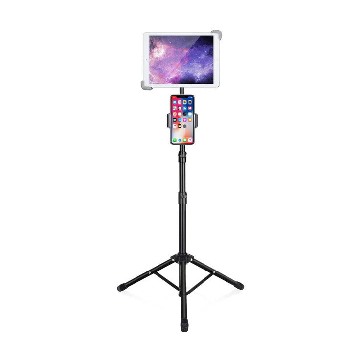 Tablet PC Stand Metal Telescopic Tube Floor Tripod Stand Live Broadcast Outdoor Indoor Tablet Computer Stand Floor