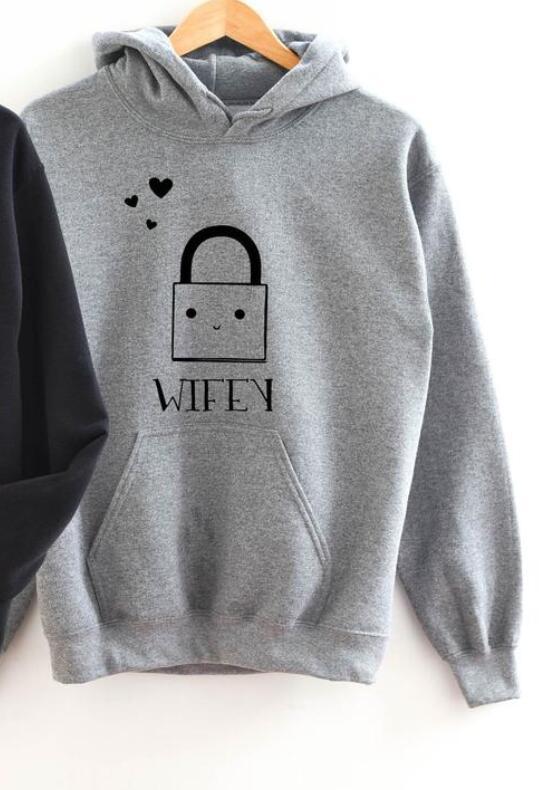 Lock And Key Couple Hooded Pocket Sweatshirt