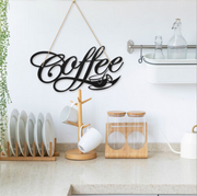 Metal Coffee Cup Wall Hanging Decoration Iron Hanging Coffee Bar Decoration Iron Wire Letter Signs