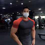 Fitness Tights Men's Quick-drying Exercise Short Sleeves T-shirt