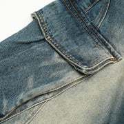 Personality Denim Boot-cut Pants Men's Design Sense