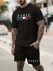 Men's Fashion Casual T-shirt Shorts Set