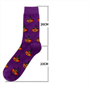 Men's Halloween Skull Printed Sports Cotton Socks