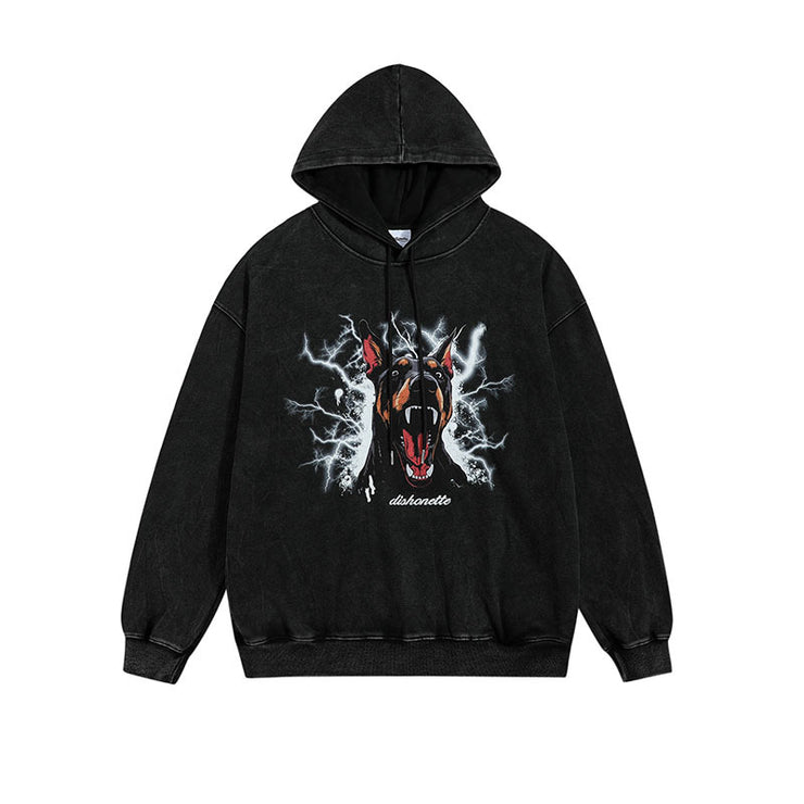 Graffiti Hooded Printed Sweater Men And Women Street Hoodie