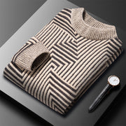 Men's Knitted Thickened Half-high Collar Chenille Warm Sweater